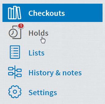 Available hold title on checkouts page