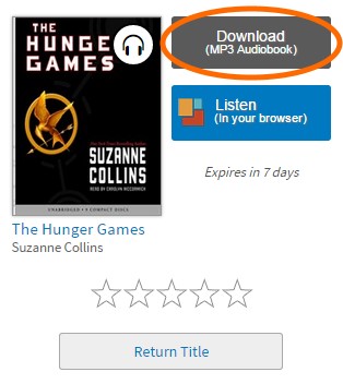 Audiobook download button